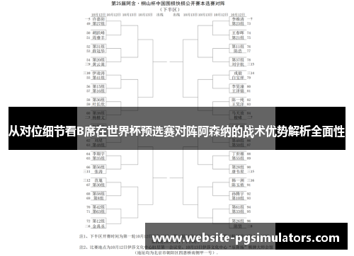 从对位细节看B席在世界杯预选赛对阵阿森纳的战术优势解析全面性